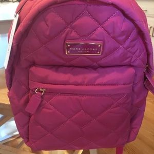 Marc Jacobs Quilted Nylon backpack BEGONIA NWT